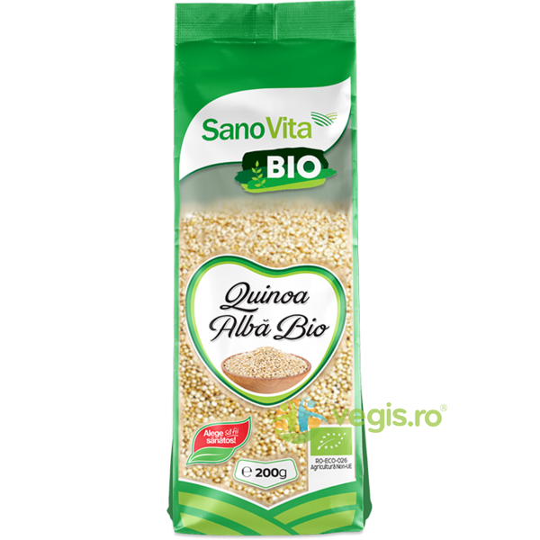 Quinoa Alba Ecologica/Bio 200g, SANOVITA, Nuci, Seminte, 1, Vegis.ro