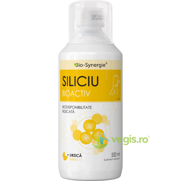 Siliciu Bioactiv cu Extract de Urzica 500ml, BIO-SYNERGIE ACTIV, Suplimente Lichide, 1, Vegis.ro