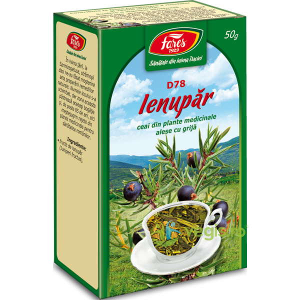 Ceai Ienupar (D78) 50g, FARES, Ceaiuri vrac, 1, Vegis.ro
