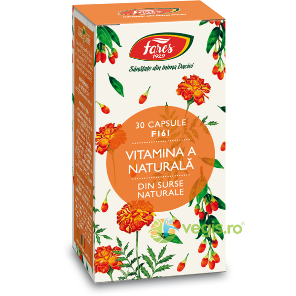 Vitamina A Naturala (F161) 30cps, FARES, Capsule, Comprimate, 1, Vegis.ro