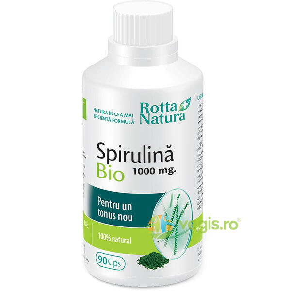 Spirulina Ecologica/Bio 1000mg 90cpr, ROTTA NATURA, Capsule, Comprimate, 2, Vegis.ro