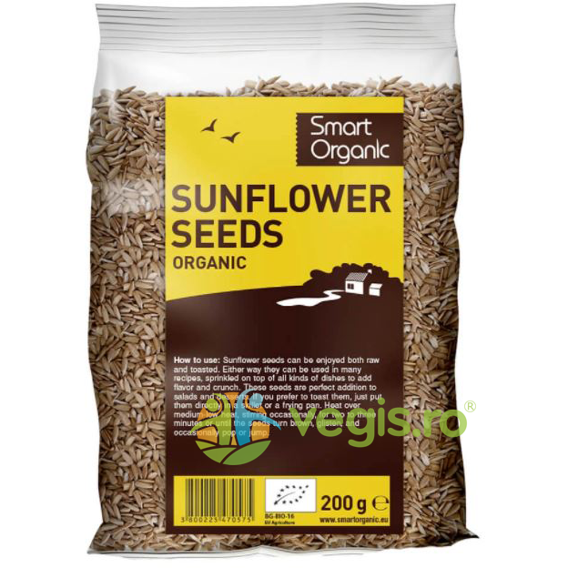 Seminte De Floarea Soarelui Ecologice/Bio 250g Smart Organic