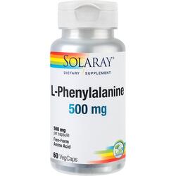 L-Phenylalanine 500mg 60cps(L-Fenilalanina) Secom, SOLARAY