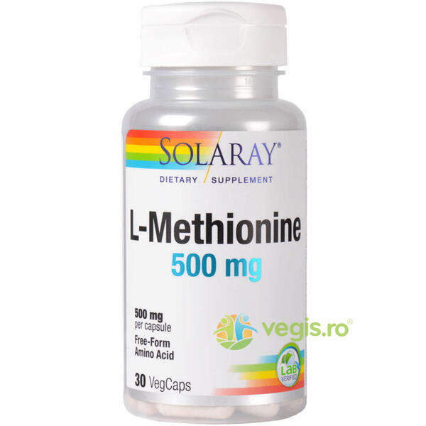 L-Methionine 500mg 30cps (L-Metionina) Secom,, SOLARAY, Remedii Capsule, Comprimate, 1, Vegis.ro