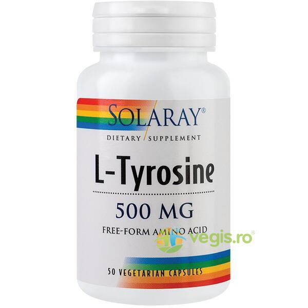 L-Tyrosine (L-Tirozina) 500mg 50cps vegetale Secom,, SOLARAY, Remedii Capsule, Comprimate, 1, Vegis.ro