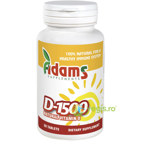 Vitamina D 1500 60tb, ADAMS VISION, Vitamine, Minerale & Multivitamine, 1, Vegis.ro