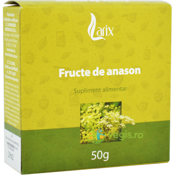 Ceai Fructe de Anason 50g, LARIX, Ceaiuri vrac, 1, Vegis.ro
