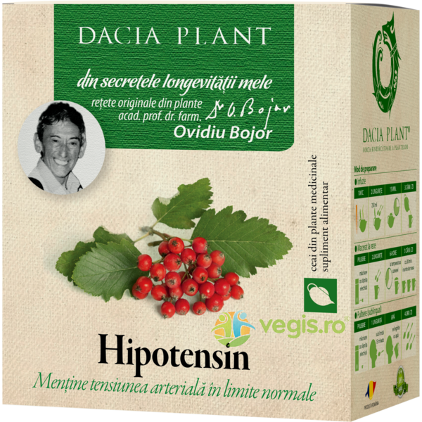 Ceai Hipotensin 50g, DACIA PLANT, Ceaiuri vrac, 1, Vegis.ro