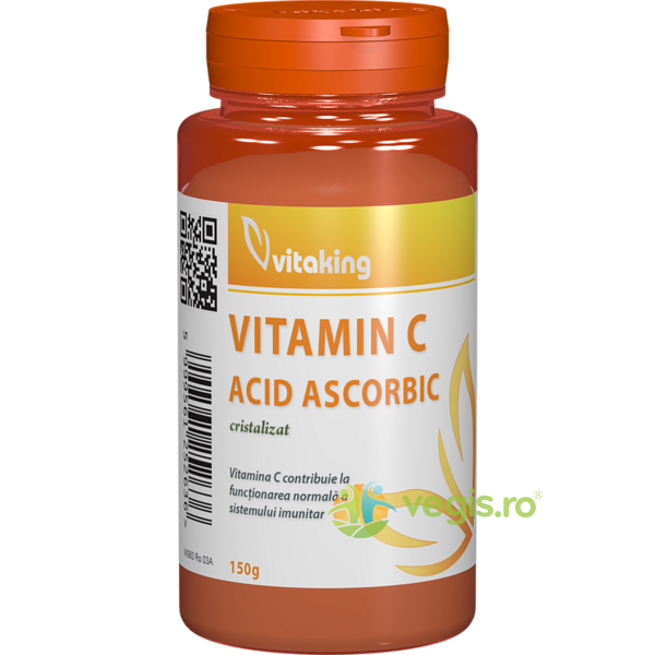 Acid Ascorbic (Vitamina C) Pulbere 150g, VITAKING, Pulberi & Pudre, 1, Vegis.ro