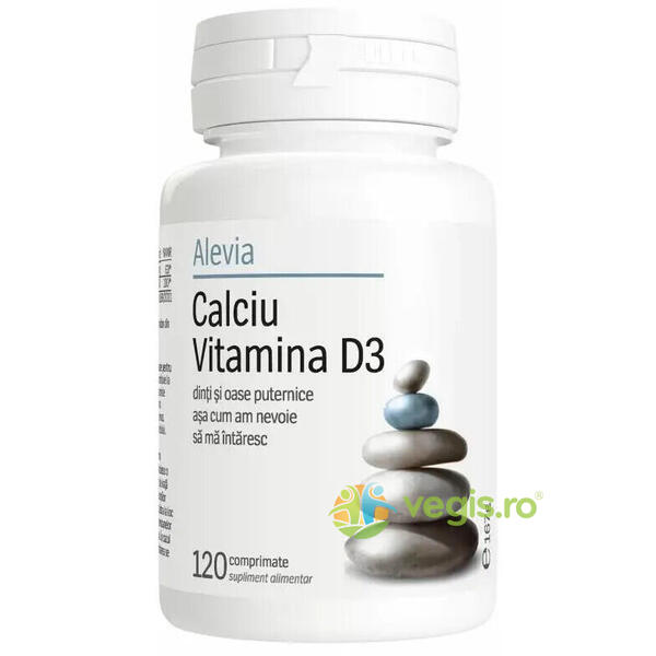 Calciu Vitamina D3 120cpr, ALEVIA, Vitamine, Minerale & Multivitamine, 1, Vegis.ro