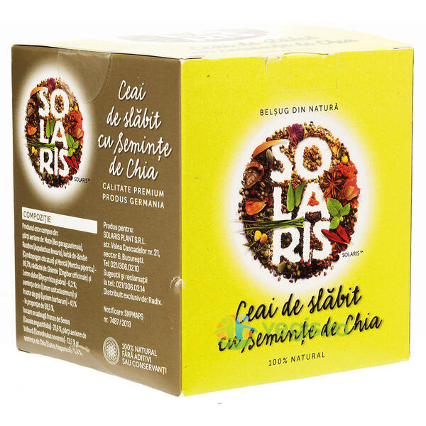 Ceai De Slabit Cu Seminte De Chia 2gr x 20dz, SOLARIS, Produse de Slabit, 1, Vegis.ro
