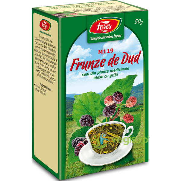 Ceai Frunze de Dud (M119) 50g, FARES, Ceaiuri vrac, 1, Vegis.ro