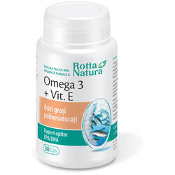 Omega 3 1000mg + Vitamina E 30cps ROTTA NATURA