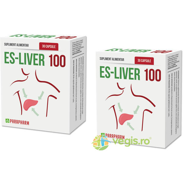 Pachet Es-Liver 100 30cps+30cps, QUANTUM PHARM, Capsule, Comprimate, 1, Vegis.ro