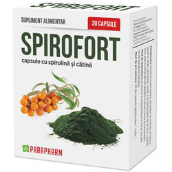 Spirofort -  Spirulina si Catina 30cps QUANTUM PHARM