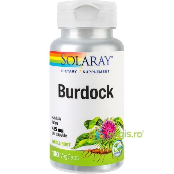 Burdock (Brusture) 425mg 100cps Secom,, SOLARAY, Detoxifiere, 1, Vegis.ro