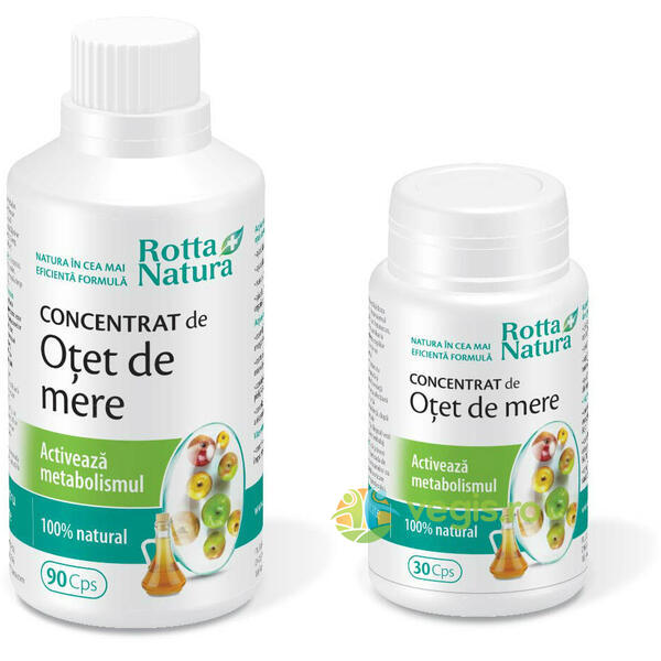 Pachet Otet Mere Concentrat Metabolism Activ 90cps+30cps, ROTTA NATURA, Pachete 1+1, 1, Vegis.ro