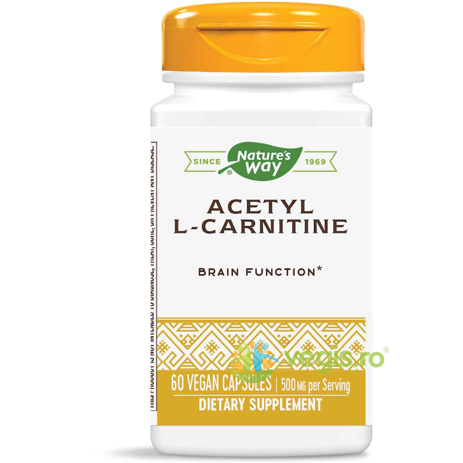 Acetyl L-Carnitine (Acetil L-Carnitina) 500mg 60cps Secom, Natures Way