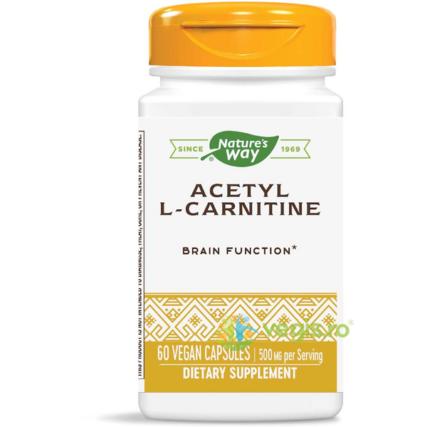 Acetyl L-Carnitine (Acetil L-Carnitina) 500mg 60cps Secom,, NATURE'S  WAY, Capsule, Comprimate, 1, Vegis.ro