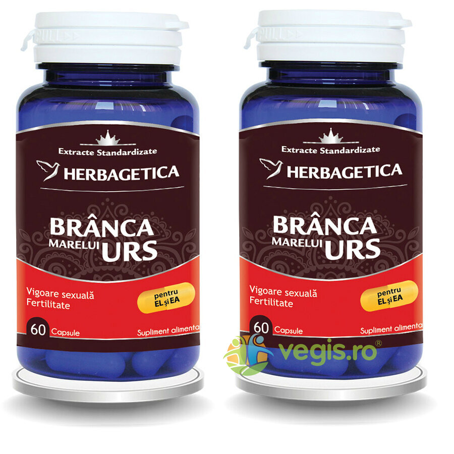 Pachet Branca Marelui Urs 60cps+60cps (50% reducere la al doilea produs) Herbagetica