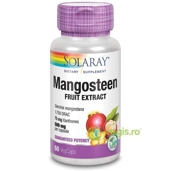 Mangosteen (Mangostan)  Extract 500mg 60cps Secom,, SOLARAY, Capsule, Comprimate, 1, Vegis.ro