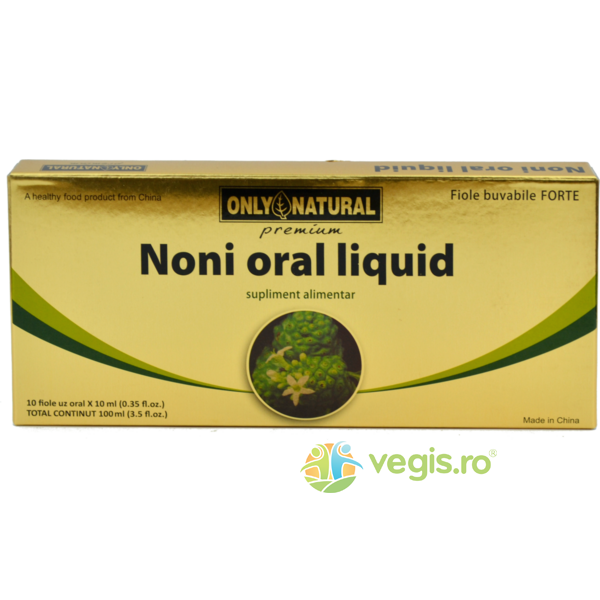 ON Noni 10fiole*10ml 450mg, ONLY NATURAL, Fiole, 1, Vegis.ro