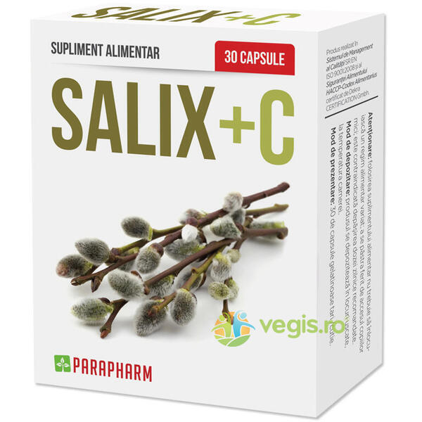 Salix + C 30cps, QUANTUM PHARM, Capsule, Comprimate, 1, Vegis.ro