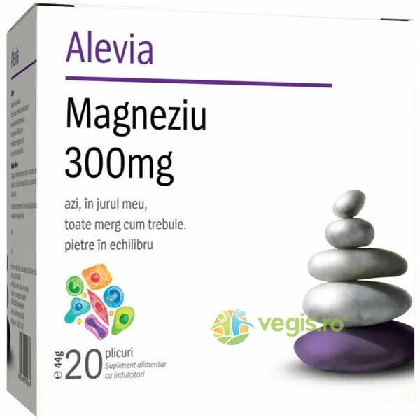 Magneziu 300mg 20plicuri, ALEVIA, Vitamine, Minerale & Multivitamine, 1, Vegis.ro