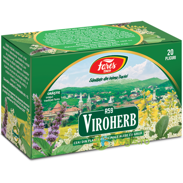 Ceai Viroherb (R59) 20dz, FARES, Ceaiuri doze, 1, Vegis.ro