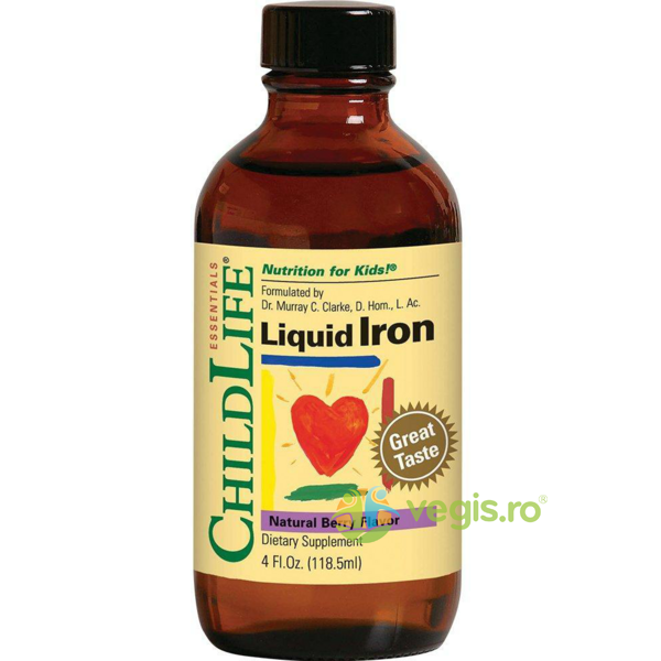 Liquid Iron 10mg(Fier lichid) 118.5ml Secom,, CHILD LIFE ESSENTIALS, Suplimente Lichide, 1, Vegis.ro