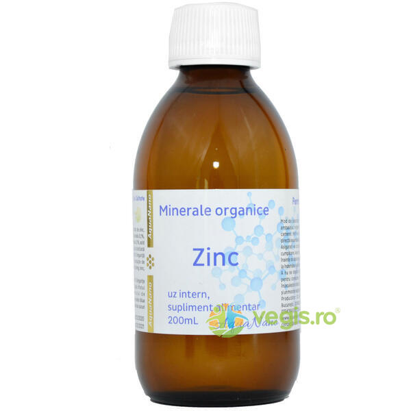 Zinc Organic 200ml, AGHORAS, Vitamine, Minerale & Multivitamine, 1, Vegis.ro