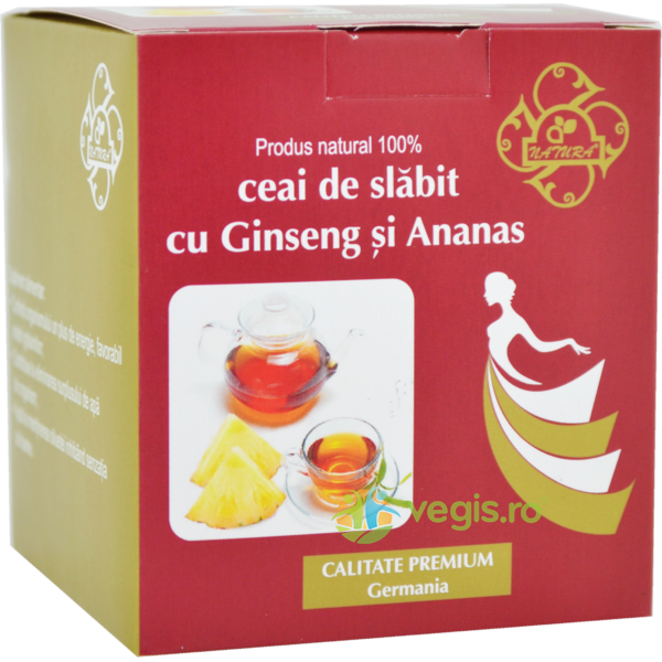 Ceai de Slabit cu Ginseng si Ananas 20dz, BIS-NIS, Ceaiuri doze, 1, Vegis.ro