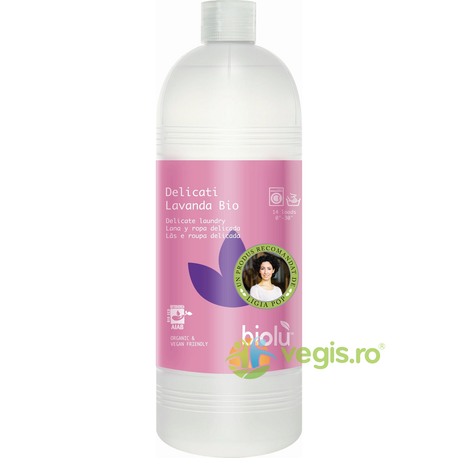 Detergent Pentru Rufe Delicate cu Lavanda Ecologic/Bio 1L Biolu Detergenti