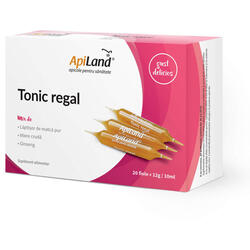 Tonic Regal 20 Fiole - Laptisor pur, miere si ginseng APILAND