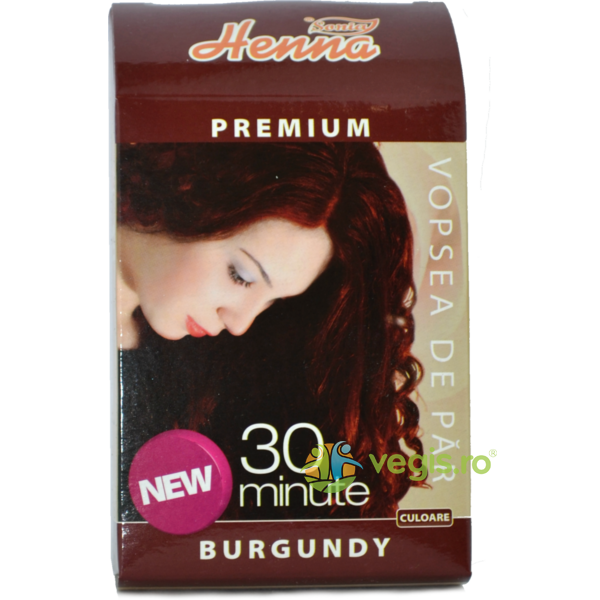 Henna Premium Burgundy 60g, KIAN COSMETICS, Cosmetice Par, 1, Vegis.ro