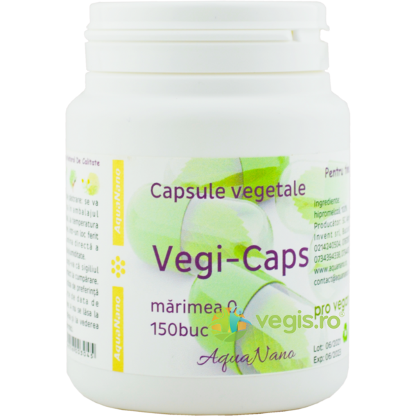 Capsule Vegetale Goale Vegi-Caps 150 buc, AGHORAS, Capsule, Comprimate, 1, Vegis.ro