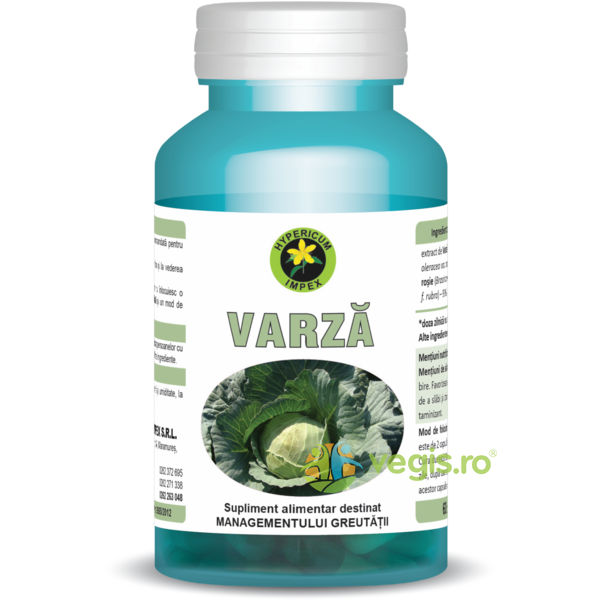 Varza Extract 300mg 60cps, HYPERICUM, Capsule, Comprimate, 1, Vegis.ro