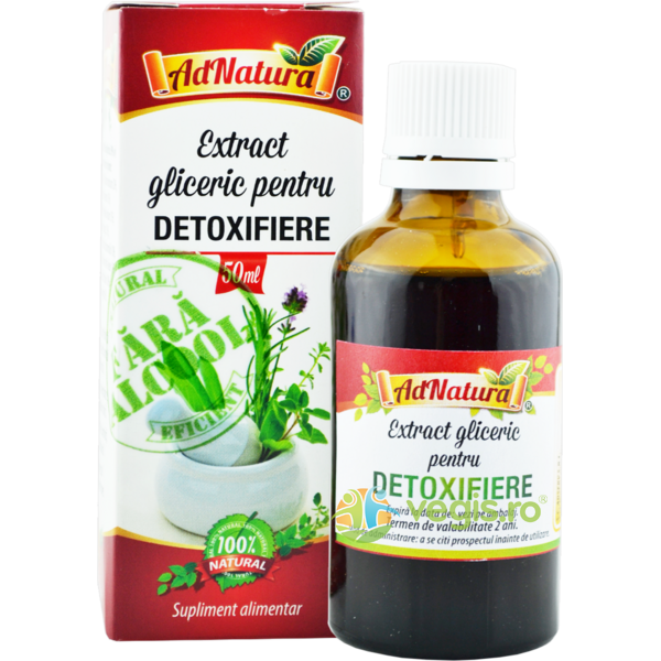 Extract Gliceric pentru Detoxifiere 50ml, ADNATURA, Tincturi compuse, 1, Vegis.ro