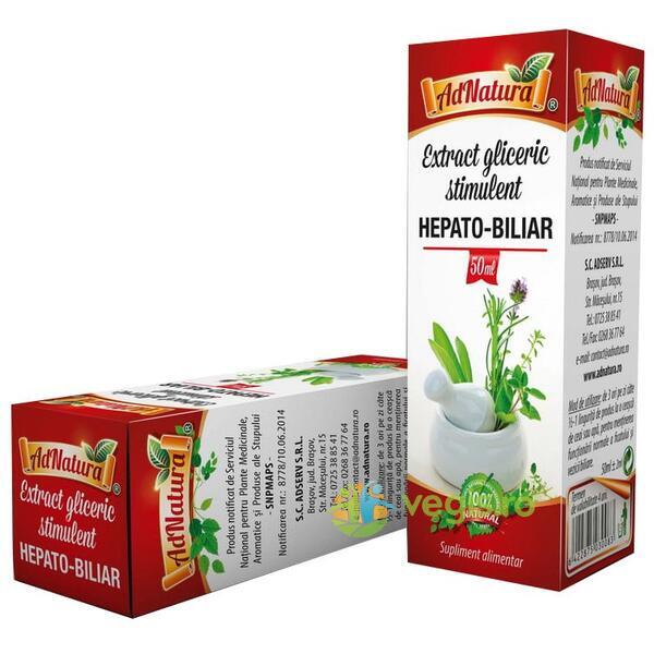 Extract Gliceric Hepato-Biliar 50ml, ADNATURA, Tincturi compuse, 1, Vegis.ro