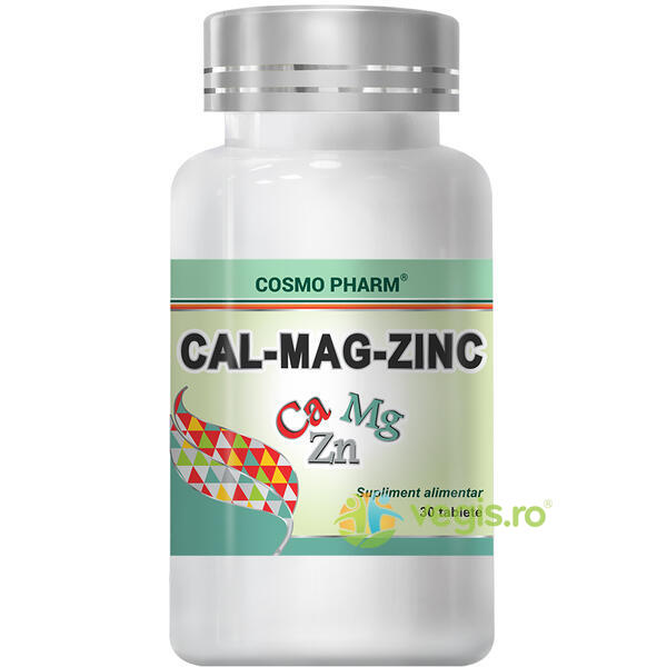 Cal-Mag-Zinc 30cpr, COSMOPHARM, Vitamine, Minerale & Multivitamine, 1, Vegis.ro
