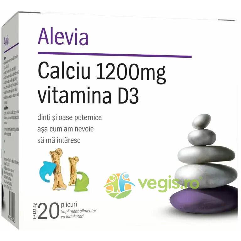Calciu 1200mg Vitamina D3 20 Plicuri