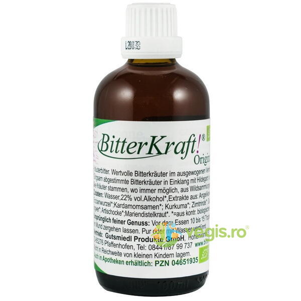 Bitter Kraft Original Ecologic/Bio 100ml, BITTER KRAFT ORIGINAL, Tincturi compuse, 1, Vegis.ro