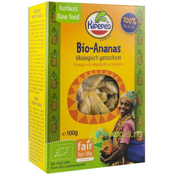 Ananas Bucati Uscate Ecologic/Bio 100g, BIOHOF ALCHLEITNER, Fructe uscate, 1, Vegis.ro