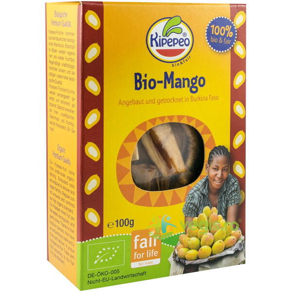 Mango Bucati Uscate Ecologic/Bio 100g, BIOHOF ALCHLEITNER, Fructe uscate, 1, Vegis.ro