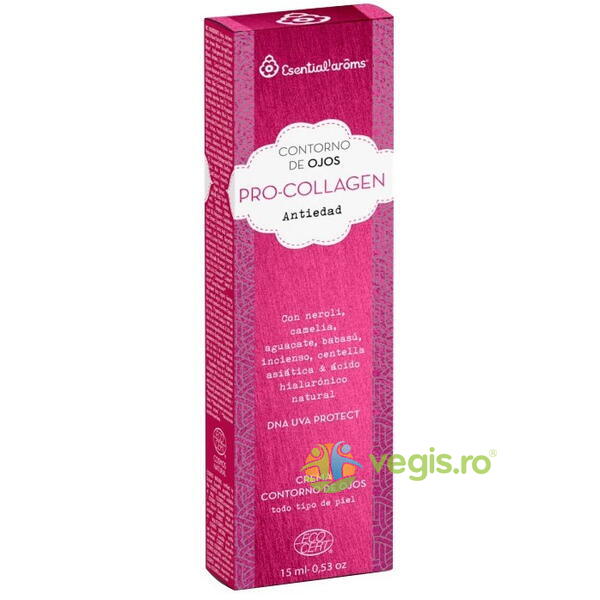 Crema pentru Ochi Anti-Aging Pro-Collagen 15ml, ESENTIALAROMS, Cosmetice Ochi, 2, Vegis.ro