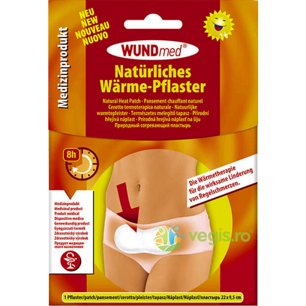 Plasture cu Efect de Incalzire Impotriva Durerilor Menstruale 22x9.5cm, WUNDMED, Produse auxiliare, 1, Vegis.ro