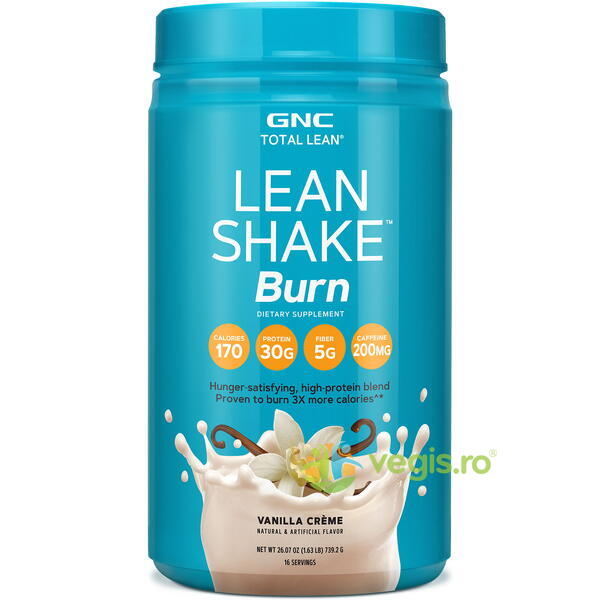 Shake Proteic cu Aroma de Vanilie Total Lean Shake Burn 739.2g, GNC, Pulberi & Pudre, 2, Vegis.ro