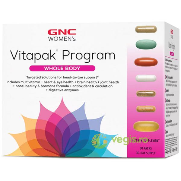 Complex de Multivitamine pentru Sustinerea Intregului Organism Vitapak Program 30buc, GNC, Capsule, Comprimate, 3, Vegis.ro