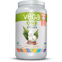 Shake Nutritiv cu Proteina Vegetala, Aroma de Cocos si Migdale Vega One All-In-One 687g GNC