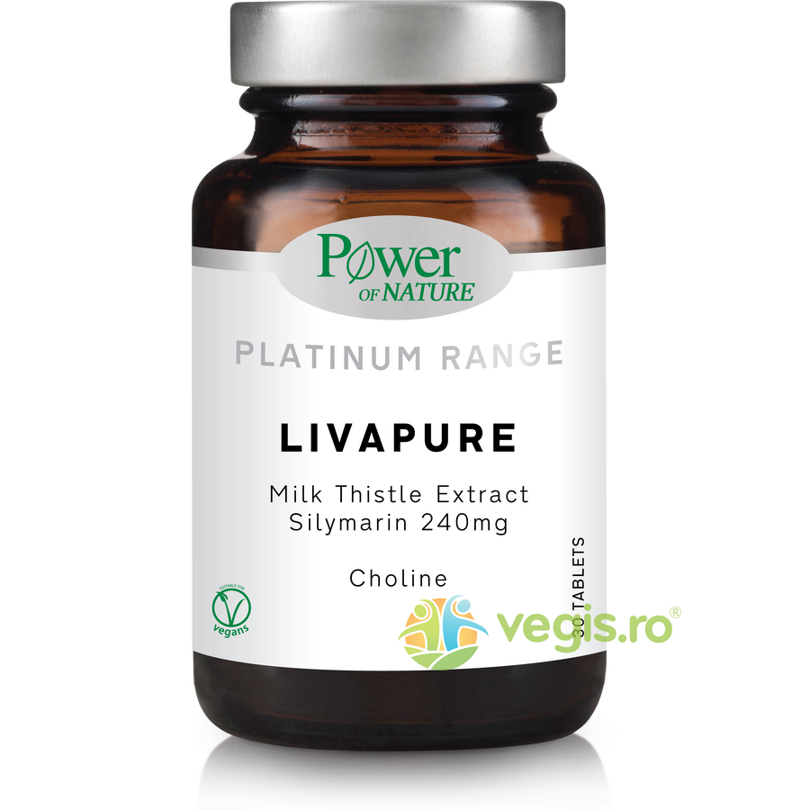 LivaPure- Extract de Silimarina 240mg si Colina Platinum 30tb 240mg Capsule, Comprimate
